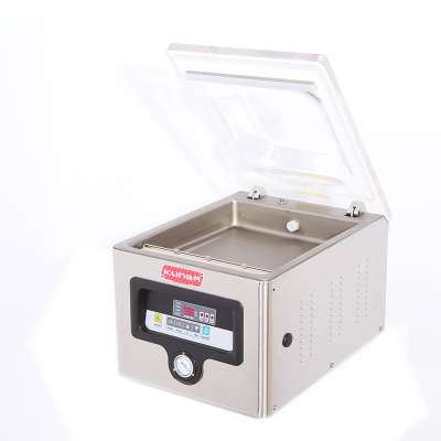 KUNBA CE DZ-260/PD Single Chamber Table Vacuum Pumping Heating Sealing Plastic Bag Band Packing Machine